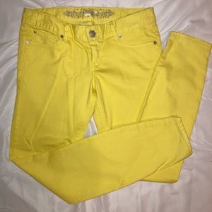 Used EXPRESS Jean Legging in Yellow in Size 8